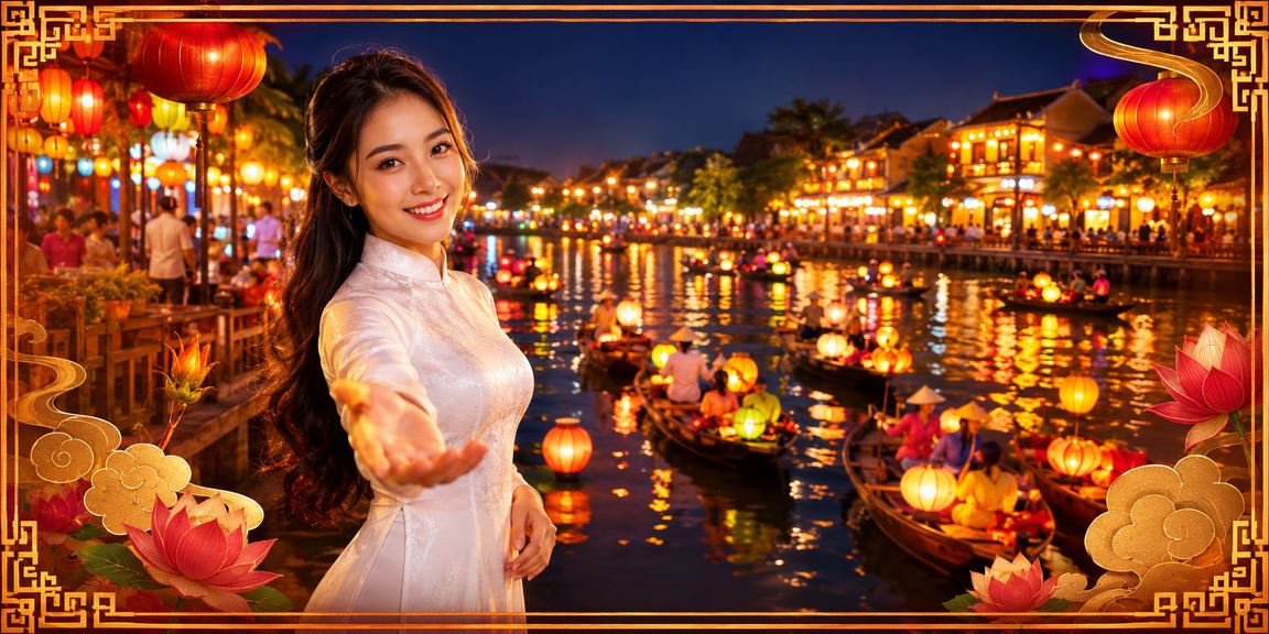 Người dùng tại Hội An xem phân tích kèo bóng đá trên điện thoại trong không gian truyền thống